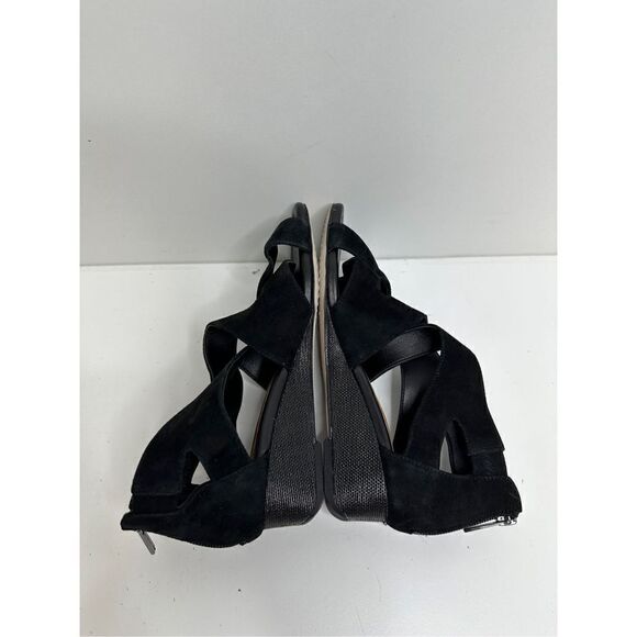 Donald Pliner Sandals Womens Size 6.5 Black Vela Suede Open Toe Shoes - Picture 8 of 11